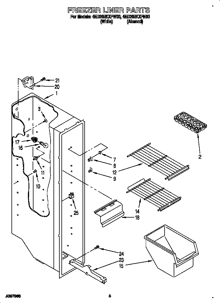 Freezer liner