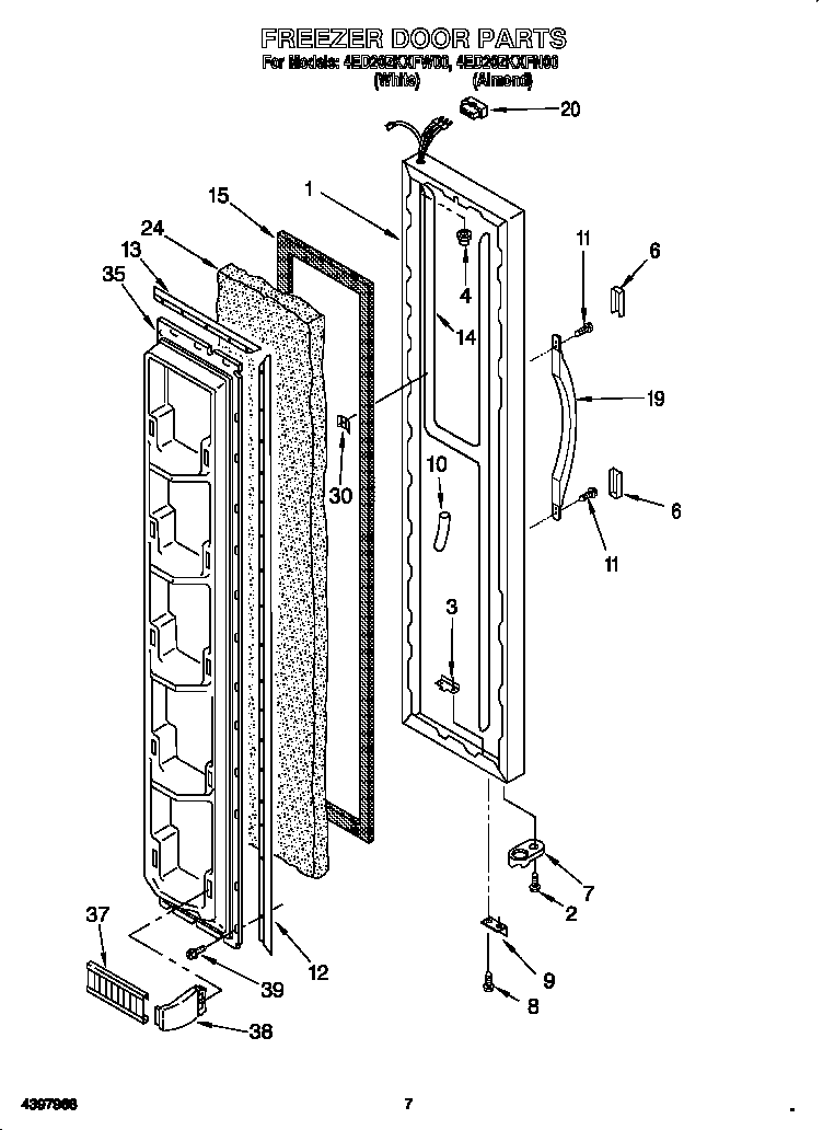 Freezer door