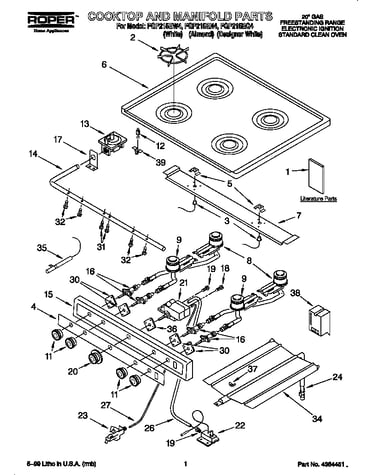 Cooktop and manifold