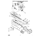 KitchenAid KSRB25QFBL00 motor and ice container diagram