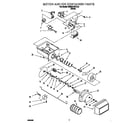 KitchenAid KSRB27QFBL00 motor and ice container diagram