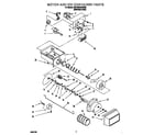 KitchenAid KSRB25QFSS00 motor and ice container diagram