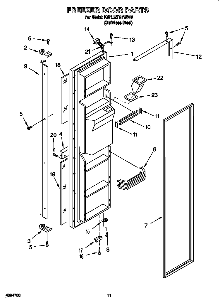 Freezer door