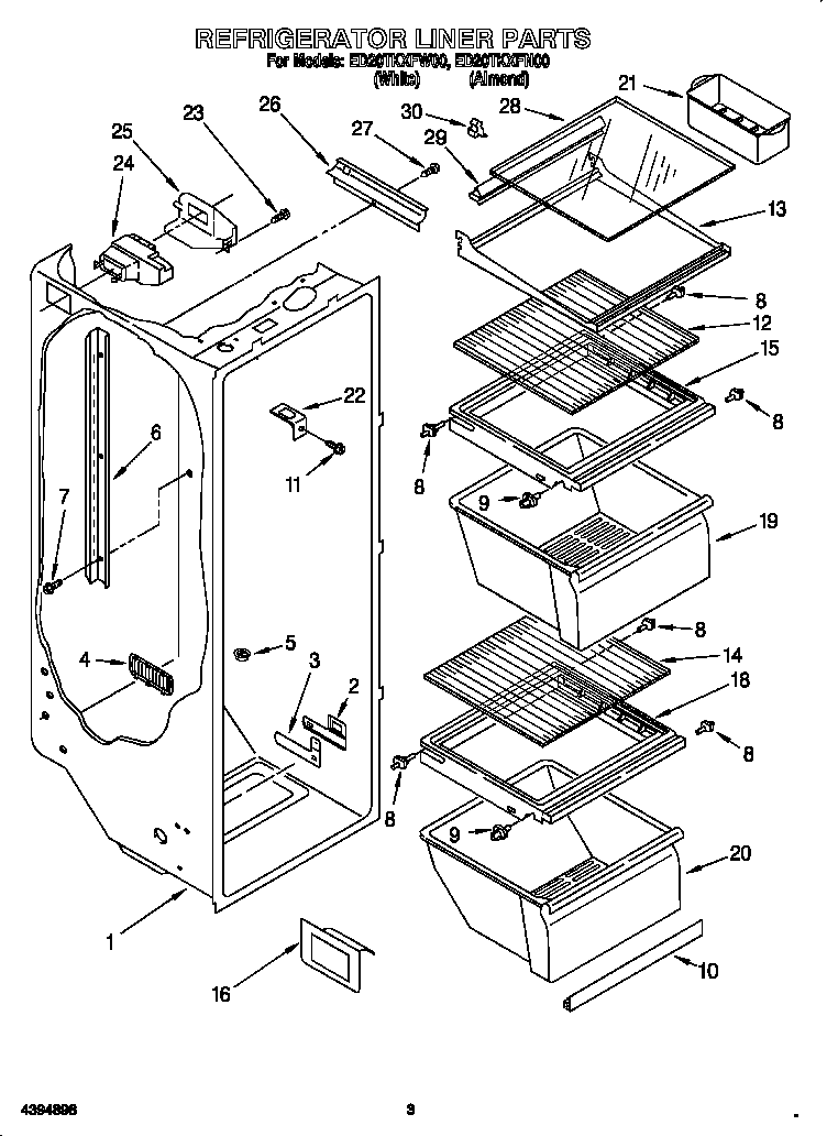 Refrigerator liner