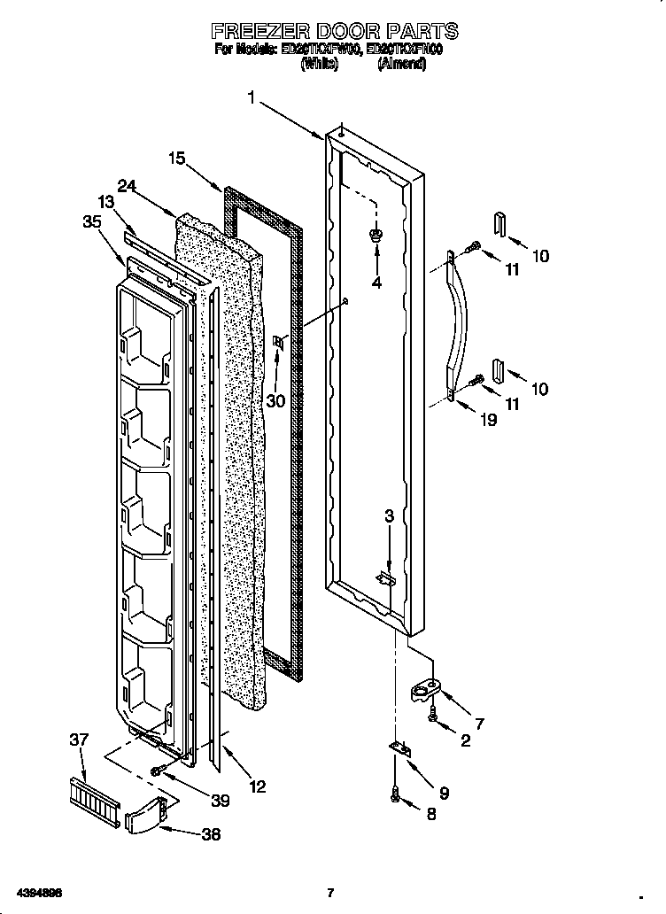Freezer door