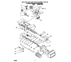KitchenAid KSRB27QGBL00 motor and ice container diagram