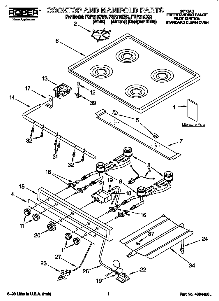 COOKTOP AND MANIFOLD