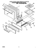Oven door and broiler