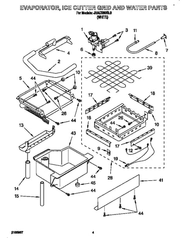 Evaporator, ice cutter and water