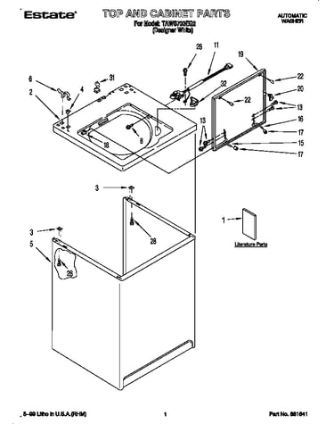 Top and cabinet