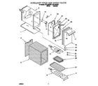 Whirlpool RF4700XEN1 auxiliary oven and door diagram