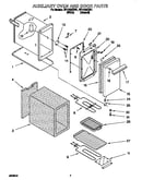 Auxiliary oven and door