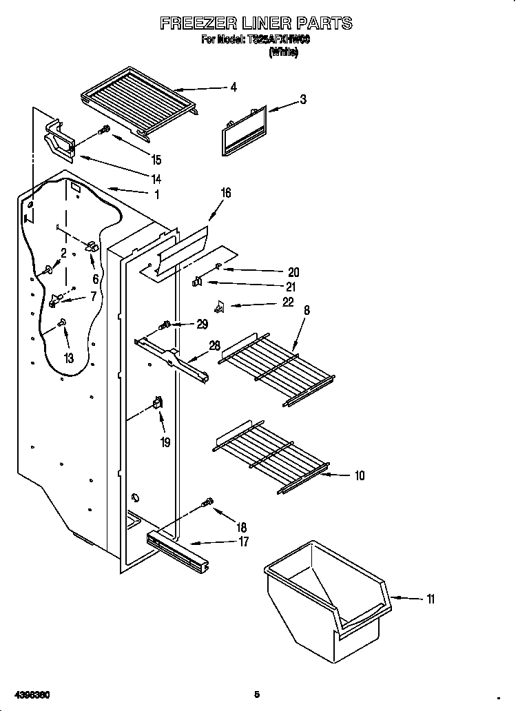 Freezer liner
