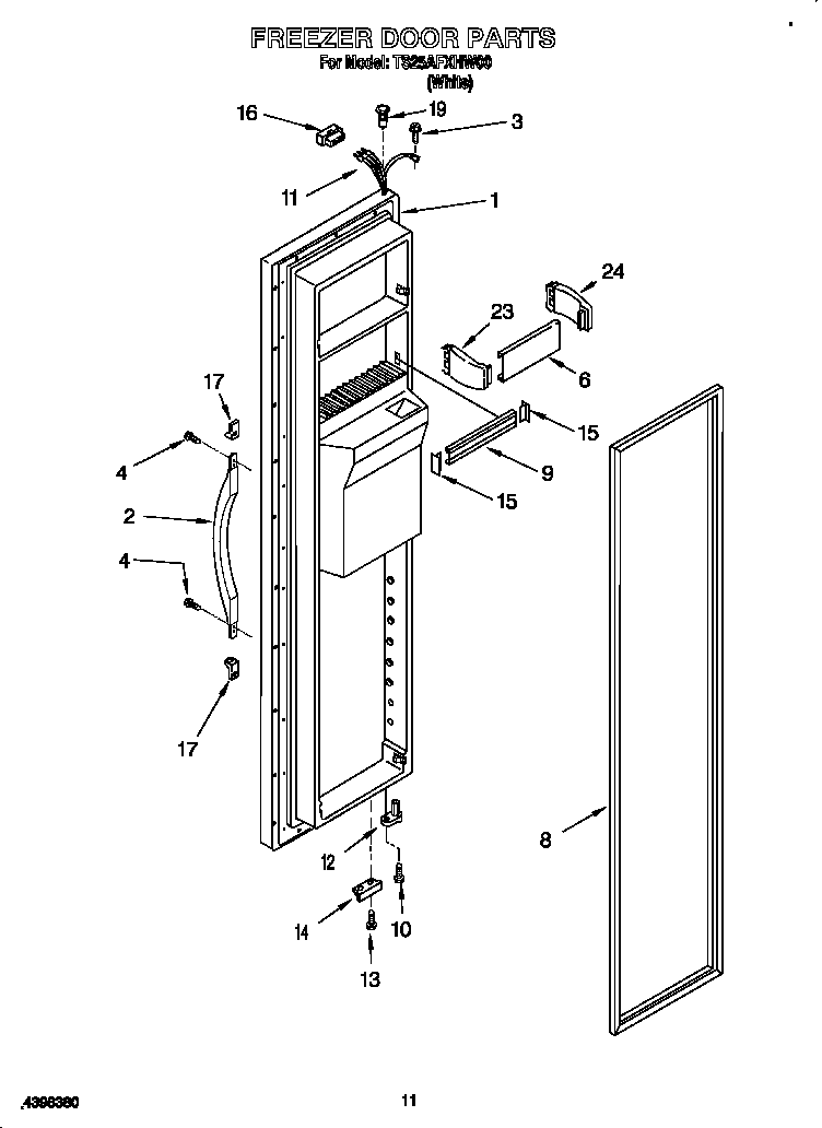 Freezer door