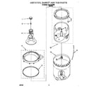 Whirlpool LBR1121EW0 agitator, basket and tub diagram