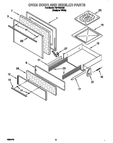 Oven door and broiler