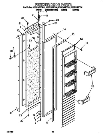 Freezer door