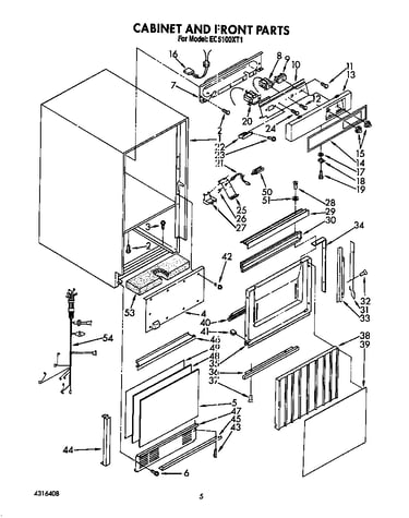 Cabinet and front