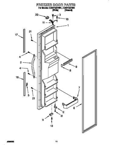 Freezer door
