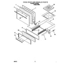 Roper FGP240HQ0 door and broiler diagram