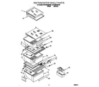 Whirlpool 3VED23DQFN01 refrigerator shelves diagram