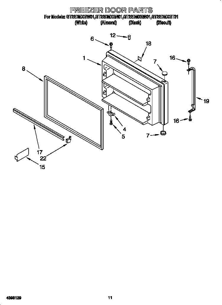 Freezer door