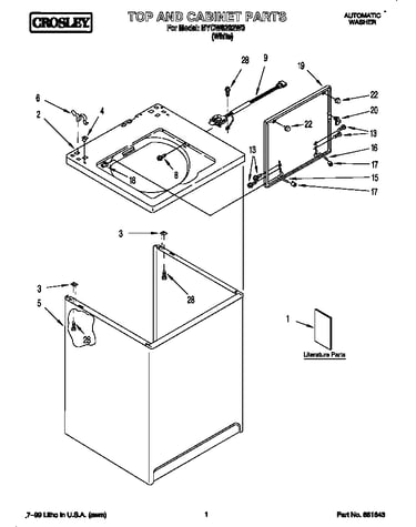 Top and cabinet