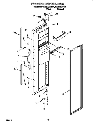 Freezer door