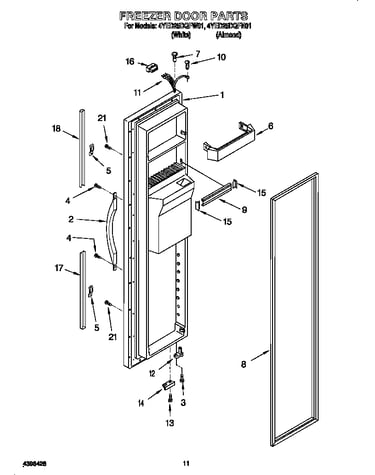 Freezer door