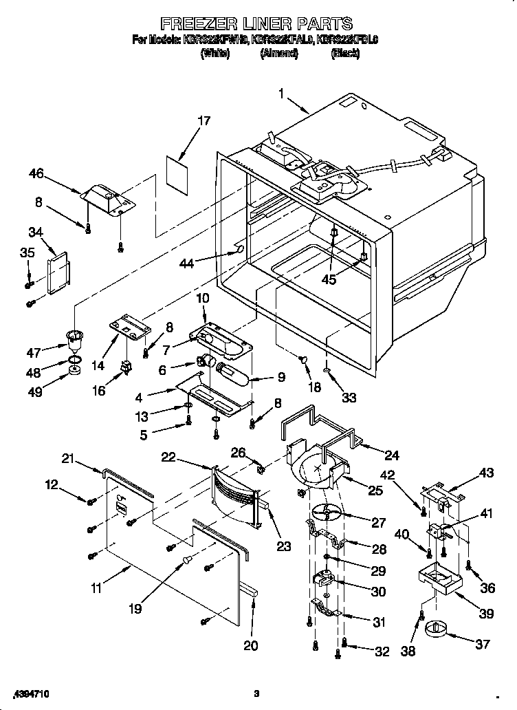 Freezer liner