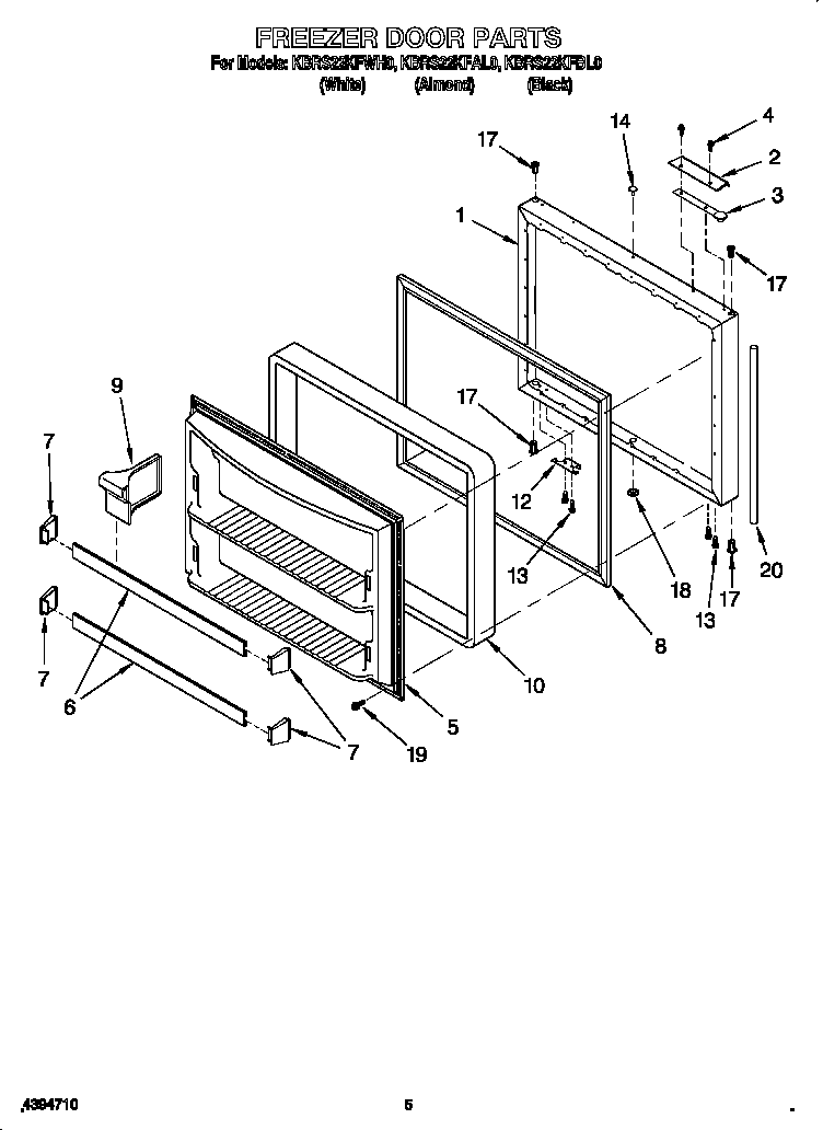 Freezer door