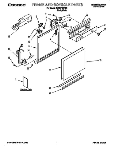 Frame and console
