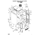 Whirlpool JEACS50SL0 cabinet liner and door diagram