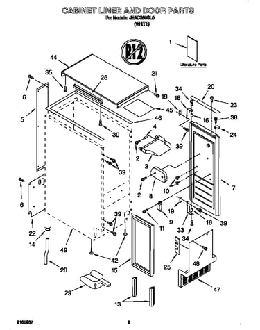 Cabinet liner and door