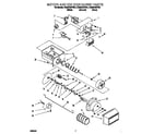 Whirlpool ED22CQXFN01 motor and ice container diagram