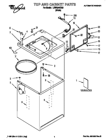 Top and cabinet