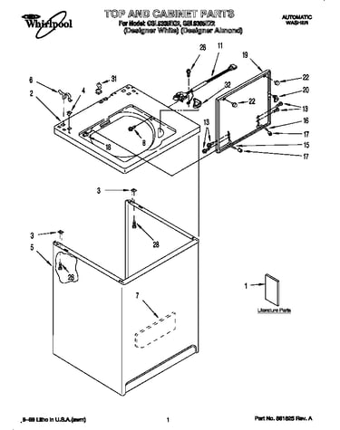 Top and cabinet