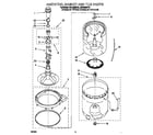 Whirlpool GSL9365EZ2 agitator, basket and tub diagram