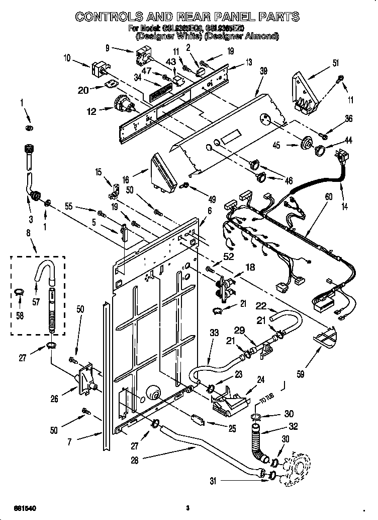 Control and rear panel