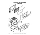 Roper FGP310VW2 door and broiler diagram