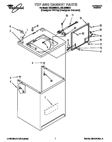 Top and cabinet
