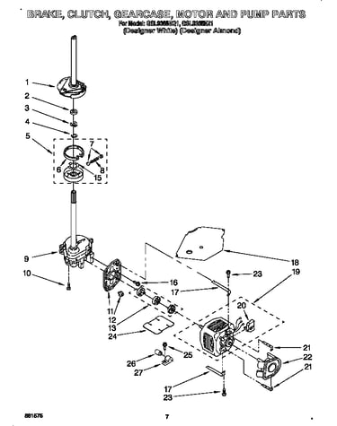 Brake, clutch, gearcase, motor, pump