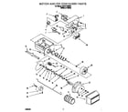 Whirlpool 3XART720F02 motor and ice container diagram