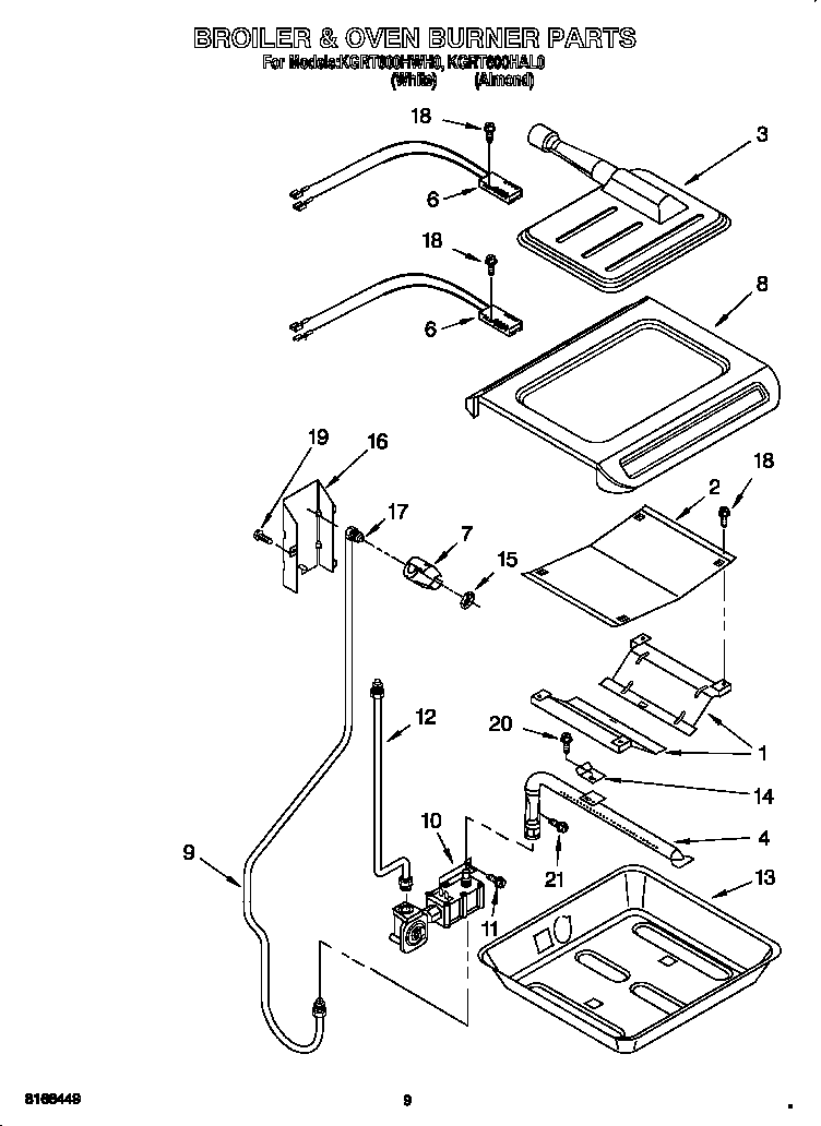 Broiler and oven burners