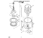 Whirlpool CCW5294W0 agitator, basket, tub diagram