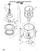 Agitator, basket, tub