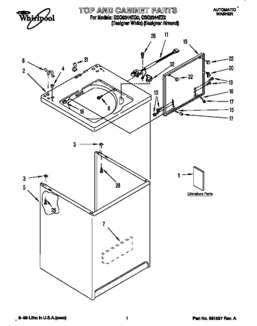 Top and cabinet