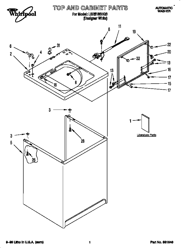 Top and cabinet