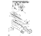 KitchenAid KSRB25FHBT00 motor and ice container diagram