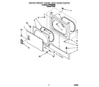 Crosley BYCWD6274W2 dryer front panel and door diagram